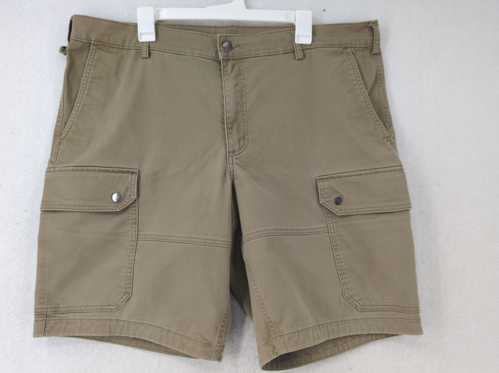 Duluth Trading 40 Grit Shorts Men's 40 Standard Fit Cargo Carpenter Tan Brown